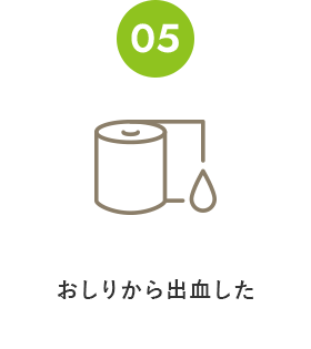 おしりから出血した